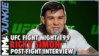 Ricky Simon says win over divisional stalwart Assuncao has him in title range  UFC Fight Night 199 [upl. by Ahsin947]