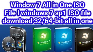 Window 7 All in One ISO File l windows 7 sp1 ISO file download 3264bit all in one [upl. by Notsek]