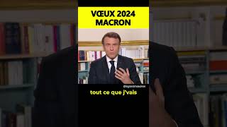 Les vœux 2024 de Macron  les souhaits pour 2024 [upl. by Guss]