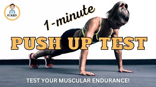 1 Minute Maximum Push Up Test Test Your Muscular Endurance [upl. by Nil808]