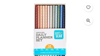 Review of the Pen and Gear Undated Daily Planner Set from Walmart Not sponsored [upl. by Lucilia]