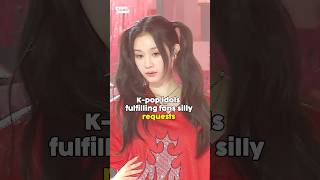 kpop idols fulfilling fans silly request kpop aespa kpopidol shorts aespa [upl. by Ioyal]