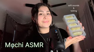 Green tea mochi asmr mukbang 🍵 soft talking amp chewy sounds [upl. by Gnat355]