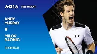 Andy Murray v Milos Raonic Full Match  Australian Open 2016 Semifinal [upl. by Ray]