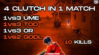 BACK TO BACK CLUTCHES  10 KILLS IN ONE MATCH🔥  INTENSE T1 MATCH  PUBGMOBILE [upl. by Madden]