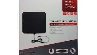 DSBA1 Ultra thin HDTV Antenna with Signal Booster Connectivity Review [upl. by Kolva]