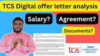 TCS Digital Offer Letter analysis  TCS digital inhand salary  System EngineerC1 OL Analysis [upl. by Fulks]