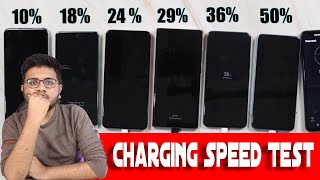 10W vs 15W vs 225W vs 25W vs 33W vs 65W  Charging Speed Test [upl. by Eliathan]