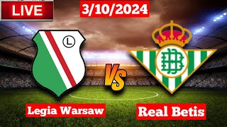 Legia Warsaw vs Real Betis  Olimpija  UEFA Conference League Fifa Live Match Score [upl. by Arola]