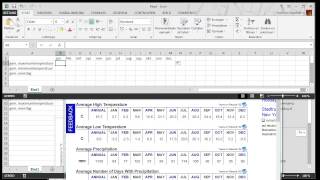 Klimaatgrafiek maken in Excel versie 2013 [upl. by Royall]