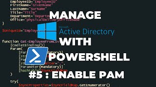 Manage Active Directory with PowerShell 5  Enabling PAM Privileged Access Management [upl. by Godber673]