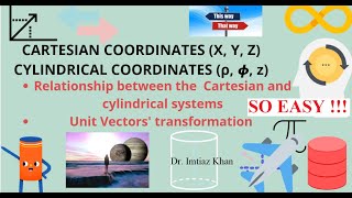 Relations between cylindrical and Cartesian coordinate systems  Unit vectors in cylindrical system [upl. by Mide]