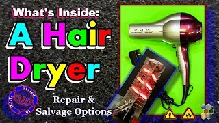 Whats Inside a Hair Dryer  How to Repair or Salvage [upl. by Ecirtnas567]