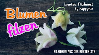 Blumen filzen  Filzen für Anfänger  Felt flowers [upl. by Lacim]