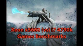 Xeon x5660 44Ghz vs i7 4790k 45Ghz Games Benchmarks Vol1 [upl. by Teteak]