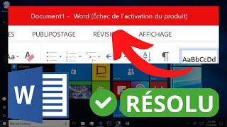 Échec de lactivation du produit dans Microsoft Word sous Windows 1011 [upl. by Wilonah]