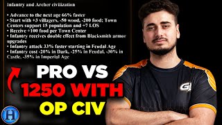 Professional Player vs a 1250 with OP Custom Civ [upl. by Dagall895]