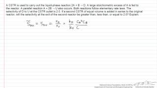 CSTRs in Series Selectivity Review [upl. by Margret996]