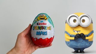 Kinder Surprise Minions Maxi ASMR  Kinder Überraschung Unboxing [upl. by Selway]