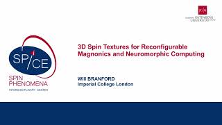 Talks  Nanomagnetism in 3D 2024  Will BRANFORD Imperial College London [upl. by Eibreh466]