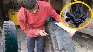 RUBBER MOULD  TYRE MOULD REMOVING  TYRE GOTI KAYSE BANAY  tyre viral trending jugad tires [upl. by Wassyngton374]