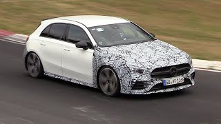 2019 MercedesAMG A35  Exhaust SOUNDS on the Nurburgring [upl. by Macomber416]