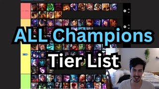 ALL Champions Pro Play Tier List League of Legends tierlist leagueoflegends lolesports [upl. by Mozes410]