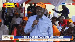 Railas EMOTIONAL speech to the people of Meru during his visit to Zablon Mathenge [upl. by Armando333]