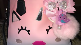 What’s in my Betsey Johnson Unicorn Purse 🦄👛💕 [upl. by Bluh]