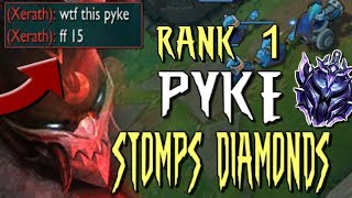 RANK 1 PYKE MID STOMPS ON DIAMONDS FORCES 15 MINUTE SURRENDER  Davemon [upl. by Calle]