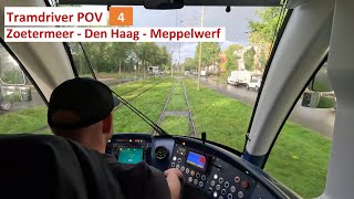 🚊 Tramdriver POV  Zoetermeer  Den Haag  Meppelwerf  RandstadRail 4  lightrail  HTM  2024 [upl. by Daugherty]