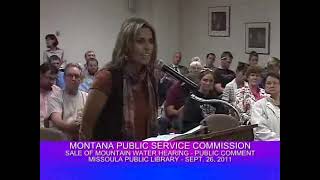 Montana Public Service Commission Hearings on Mountain Water recorded September 26 2011 [upl. by Perren]