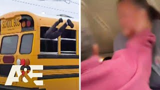 Mom SLAPS School Bus Driver Holding Children Hostage  Neighborhood Wars  AampE [upl. by Ahsetel]