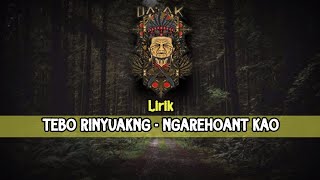 lirik lagu Dayak ngarehoant kao  Tebo rinyuakng  menardus zeno [upl. by Vere]