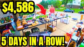 I WENT BACK TO THIS YARD SALE 5 DAYS IN A ROW [upl. by Novhaj]