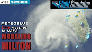 MILTON METEOBLUE Drives MSFS Live Weather  Flying Inside a Hurricane [upl. by Ynattyrb849]