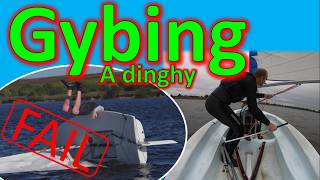 How to gybe a dinghy how to gybe sailing laser gybe ilca gybe [upl. by Hanforrd]