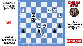 Magnus Carlsen vs Vasyl Ivanchuk FIDE Candidates London 2013 [upl. by Ancier]