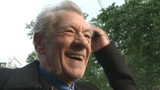 Sir Ian McKellen Magneto XMen Days of Future Past London Premiere Interview [upl. by Innavoij]