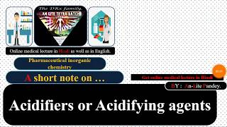 Acidifiers  Acidifying Agent  Dil Hydrochloric acid  Ammonium chloride  In Hindi [upl. by Otinauj]