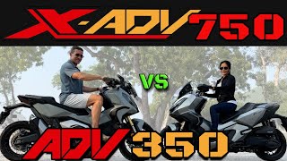 Honda ADV 350 vs XADV 750 Rider Experience Pros amp Cons  English [upl. by Anujra952]