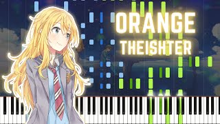 Theishter Orange  Your Lie in April Shigatsu wa Kimi no Uso ED 2  Piano Tutorial  Synthesia [upl. by Natanhoj]