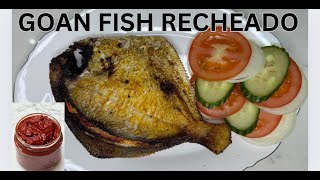 Goan  Style Pomfret Recheado  How To Make Goan Recheado Masala Recipe  With English Subtitles [upl. by Aicilaf]