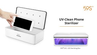 UVCClean Phone Sterilizer  59S S2 UVC LED Light Sterilizing Box [upl. by Hameean]