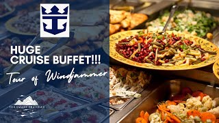 Biggest Buffet at Sea Windjammer Buffet  Royal Caribbean Cruise [upl. by Sarine]