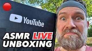 🔴 ASMR fast and AGGRESSIVE silver PLAY BUTTON unboxing [upl. by Neerbas386]