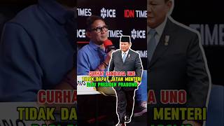 SANDIAGA UNO SEDIH TIDAK DAPAT JATAH MENTERI DARI PRESIDEN PRABOWO [upl. by Inalan]