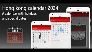 Hong kong calendar 2024 [upl. by Floro]