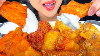 EATING WINGSTOP FRIED CHICKEN WINGS  MUKBANG  FOOD SOUNDS [upl. by Eelyme]