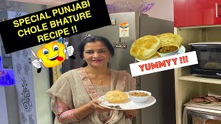 SPECIAL CHOLE BHATURE RECIPE  PUNJABI TADKA [upl. by Ahsehat]